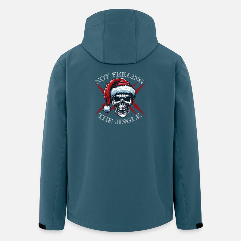 Weihnachtsschädel mit festlichem Hut - Recycelte Männer Softshell-Jacke von Stanley/Stella - Dunkles Petrol
