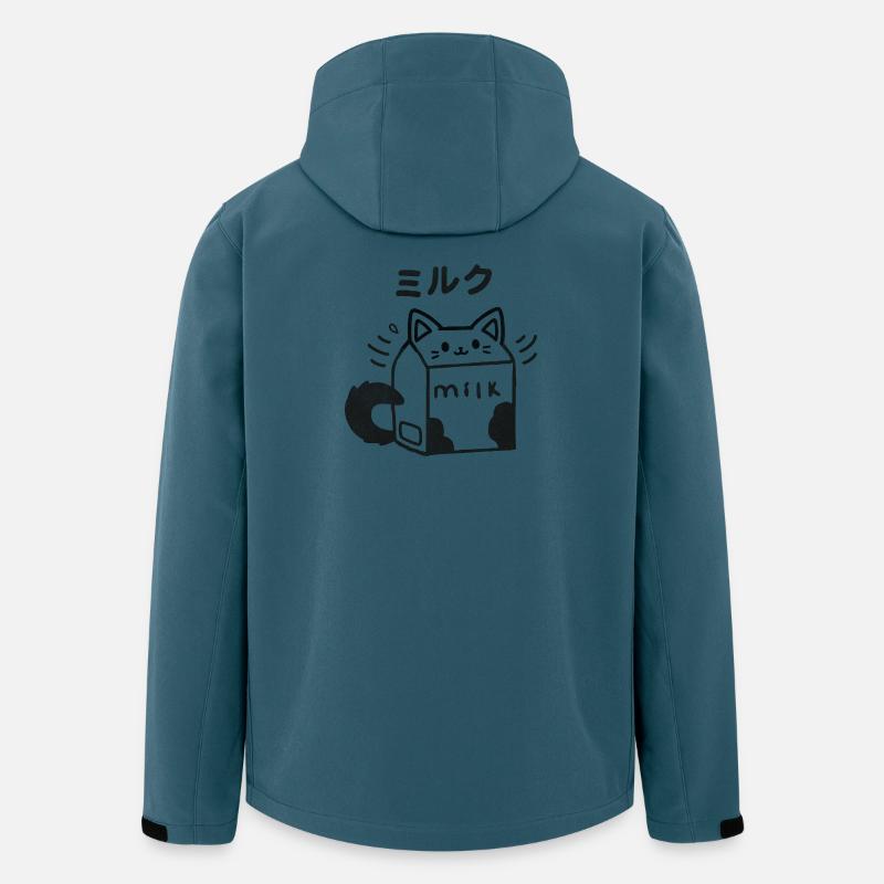 Kawaii Milch Kätzchen - Recycelte Männer Softshell-Jacke von Stanley/Stella - Dunkles Petrol