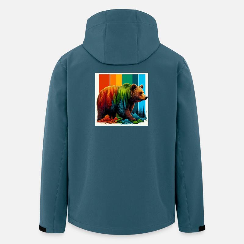 Bär - Recycelte Männer Softshell-Jacke von Stanley/Stella - Dunkles Petrol