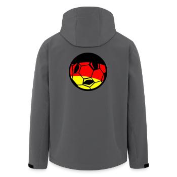 Football German Flag Art - Men’s Recycled Softshell Jacket by Stanley/Stella - stargazer - Back - AI Model Male 185 light (185cm)