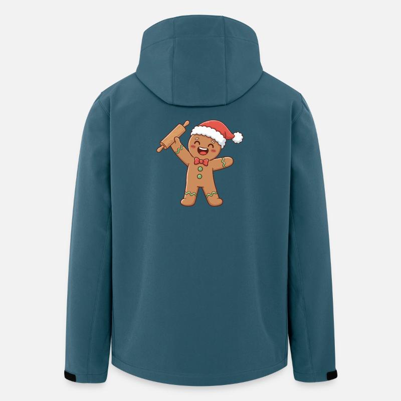 Weihnachtsbäckerei Kunst Bäcker - Recycelte Männer Softshell-Jacke von Stanley/Stella - Dunkles Petrol