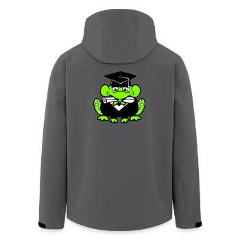 Frosch Schulabschluss Abitur bestanden College süß - Recycelte Männer Softshell-Jacke von Stanley/Stella - Dunkles Petrol - Hinten - AI Model Male 185 light (185cm)