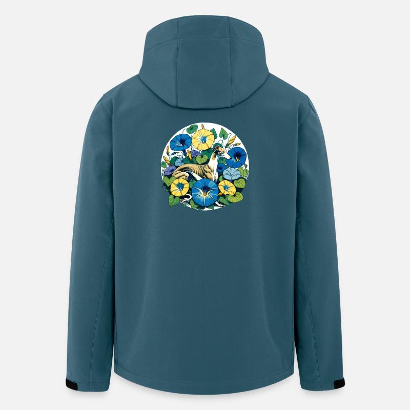 Windhund inmitten der Morgenwehen - Recycelte Männer Softshell-Jacke von Stanley/Stella - Dunkles Petrol