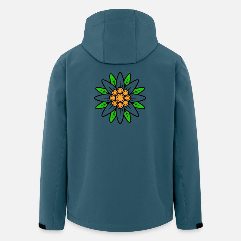 Edelweiss - Recycelte Männer Softshell-Jacke von Stanley/Stella - Dunkles Petrol