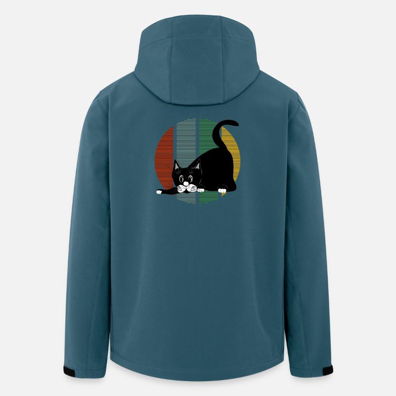 Katze - Recycelte Männer Softshell-Jacke von Stanley/Stella - Dunkles Petrol