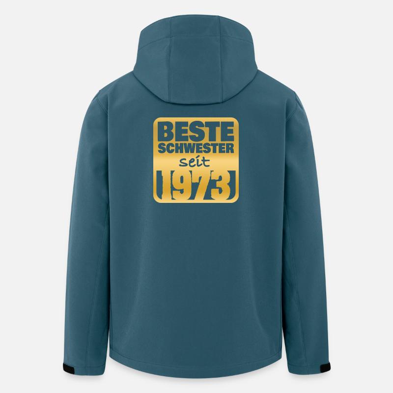 Baby 1973 - Recycelte Männer Softshell-Jacke von Stanley/Stella - Dunkles Petrol