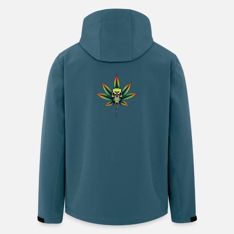 Regenbogen Schädel Cannabis Blatt - Recycelte Männer Softshell-Jacke von Stanley/Stella - Dunkles Petrol