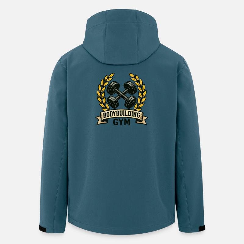 Krafttraining Gym Lorbeer Emblem - Recycelte Männer Softshell-Jacke von Stanley/Stella - Dunkles Petrol