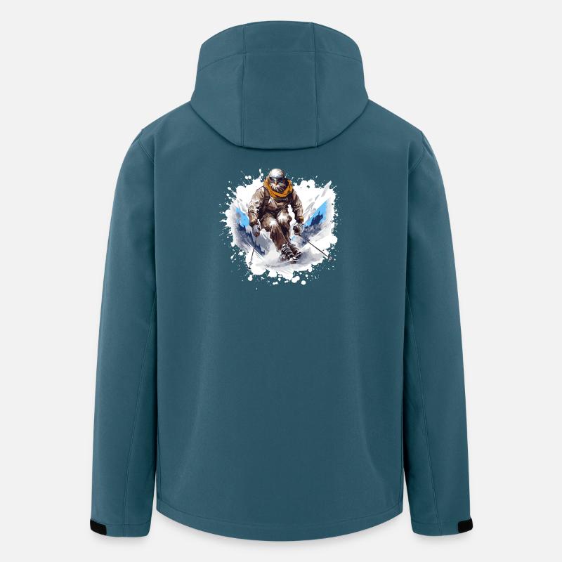 Adler Ski Skifahren - Recycelte Männer Softshell-Jacke von Stanley/Stella - Dunkles Petrol