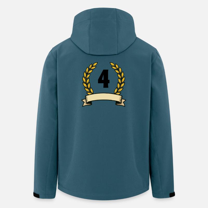 Goldener Lorbeerkranz 4 - Recycelte Männer Softshell-Jacke von Stanley/Stella - Dunkles Petrol