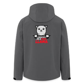 I Identify As A Probllama Cool Lama Problem Spruch - Recycelte Männer Softshell-Jacke von Stanley/Stella - Dunkles Petrol - Hinten - AI Model Male 185 light (185cm)