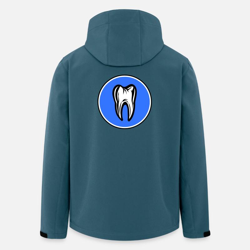 Zahn Dental Zahnarzt Symbol - Recycelte Männer Softshell-Jacke von Stanley/Stella - Dunkles Petrol