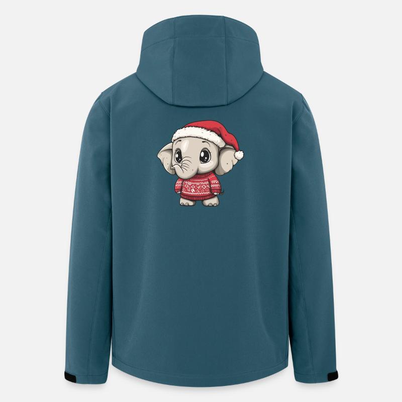 Elefant Weihnachten - Recycelte Männer Softshell-Jacke von Stanley/Stella - Dunkles Petrol