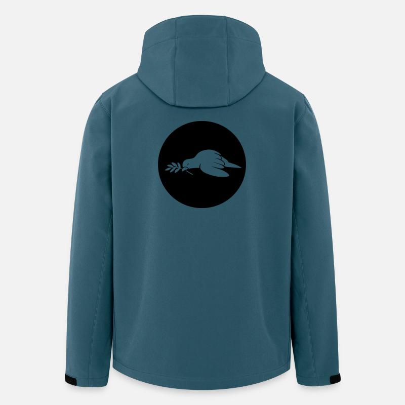 FRIEDENSTAUBE - Recycelte Männer Softshell-Jacke von Stanley/Stella - Dunkles Petrol