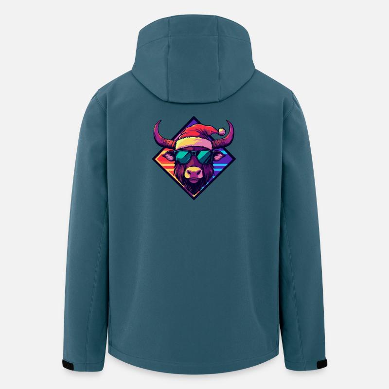  Bison Santa Sonnenbrille - Recycelte Männer Softshell-Jacke von Stanley/Stella - Dunkles Petrol