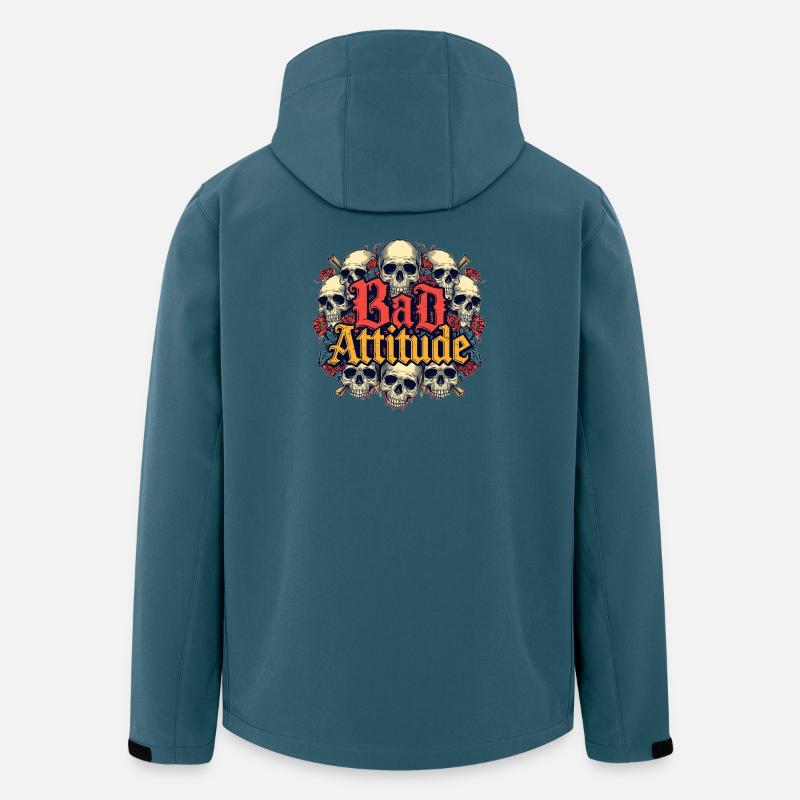 Schlechte Einstellung Skull Roses - Recycelte Männer Softshell-Jacke von Stanley/Stella - Dunkles Petrol