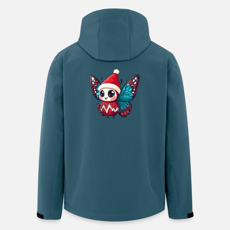 Noël de Noël Papillon - Veste softshell homme en polyester recyclé Stanley/Stella - bleu pétrole foncé
