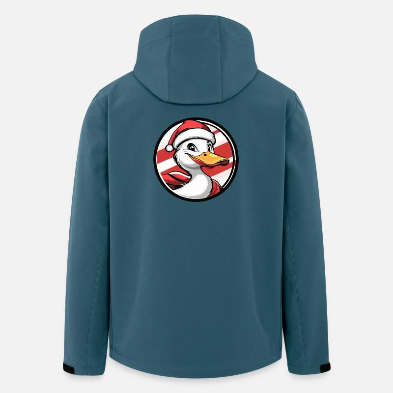 Weihnachtsente mit Santa Hut - Recycelte Männer Softshell-Jacke von Stanley/Stella - Dunkles Petrol