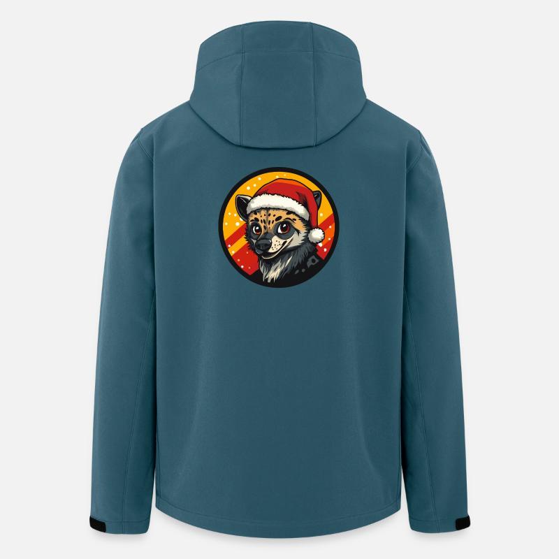 Winterfuchs mit Santa-Hut - Recycelte Männer Softshell-Jacke von Stanley/Stella - Dunkles Petrol