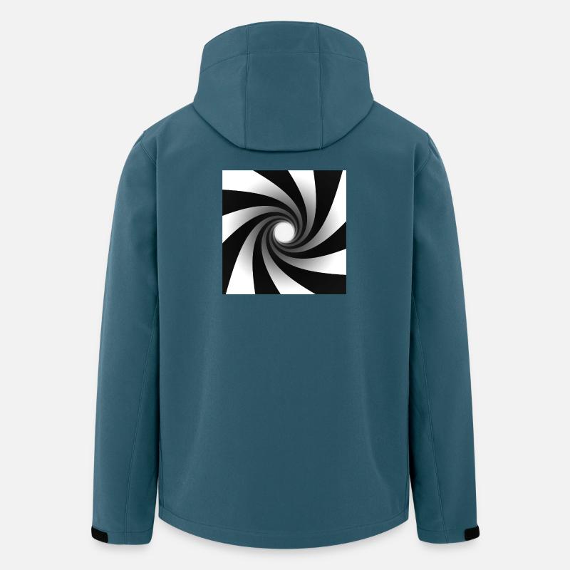 Monochromer Spiralwirbel - Recycelte Männer Softshell-Jacke von Stanley/Stella - Dunkles Petrol