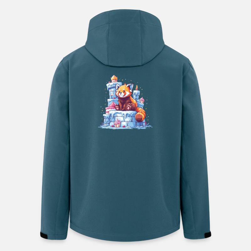 Roter Panda auf Eisburg - Recycelte Männer Softshell-Jacke von Stanley/Stella - Dunkles Petrol