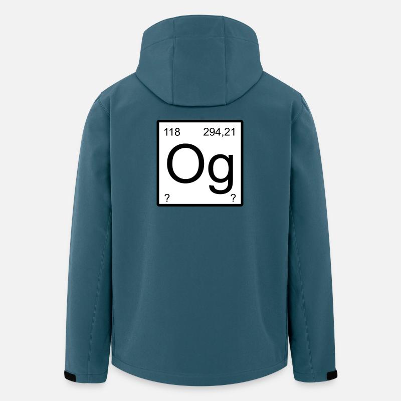 Oganesson Og Element Grafik Periodensystem - Recycelte Männer Softshell-Jacke von Stanley/Stella - Dunkles Petrol