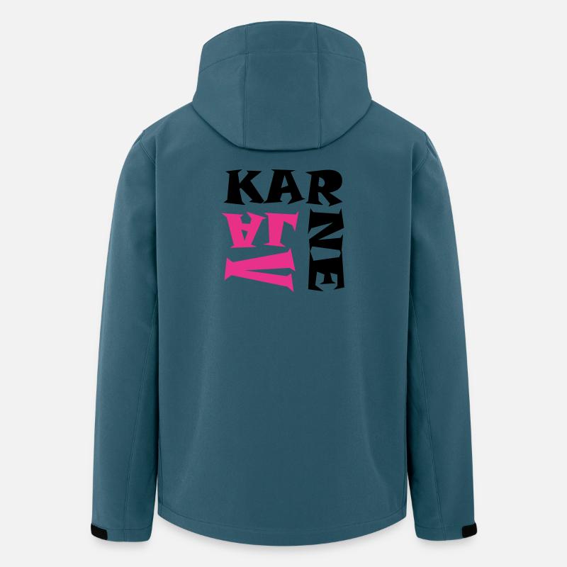 Karneval in Pink/Schwarz - Recycelte Männer Softshell-Jacke von Stanley/Stella - Dunkles Petrol