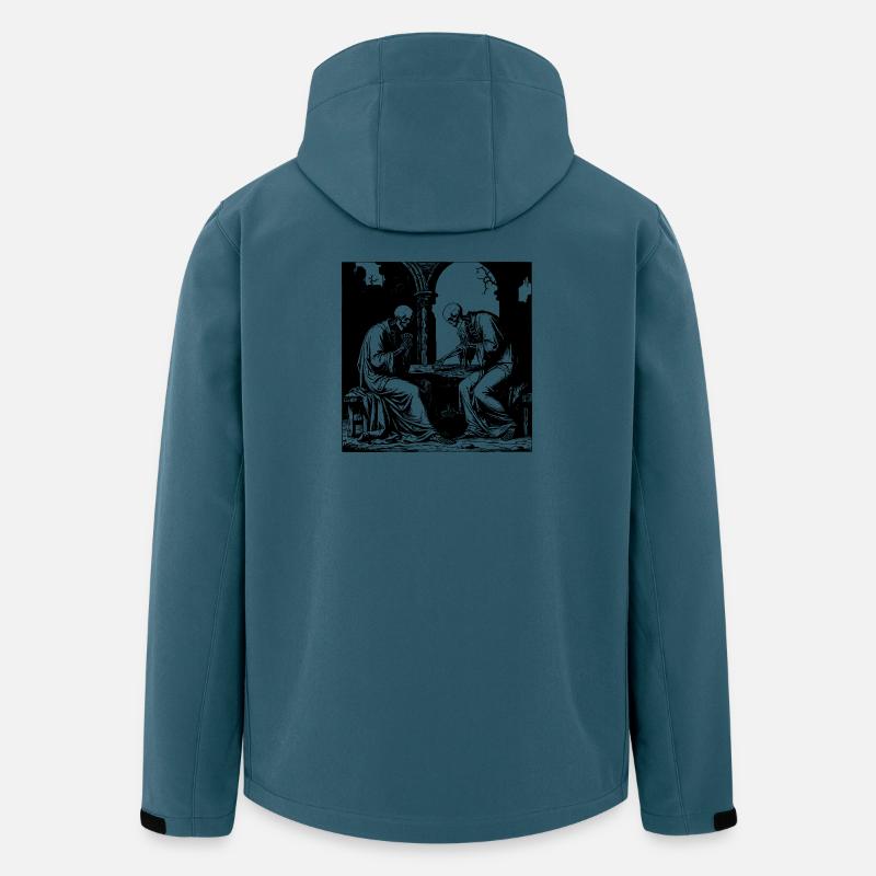 Skelette spielen Karten - Recycelte Männer Softshell-Jacke von Stanley/Stella - Dunkles Petrol