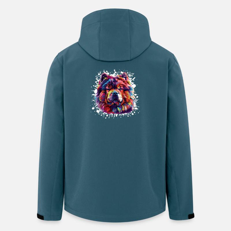 Dog Hundeporträt - Recycelte Männer Softshell-Jacke von Stanley/Stella - Dunkles Petrol