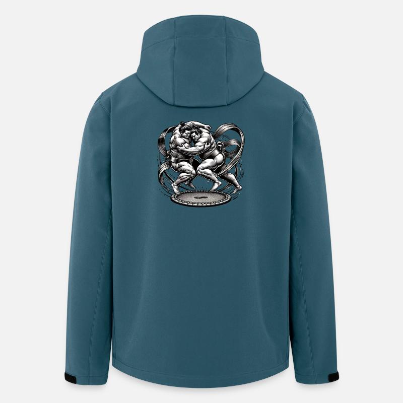 Sumo Ringer im Duell - Recycelte Männer Softshell-Jacke von Stanley/Stella - Dunkles Petrol