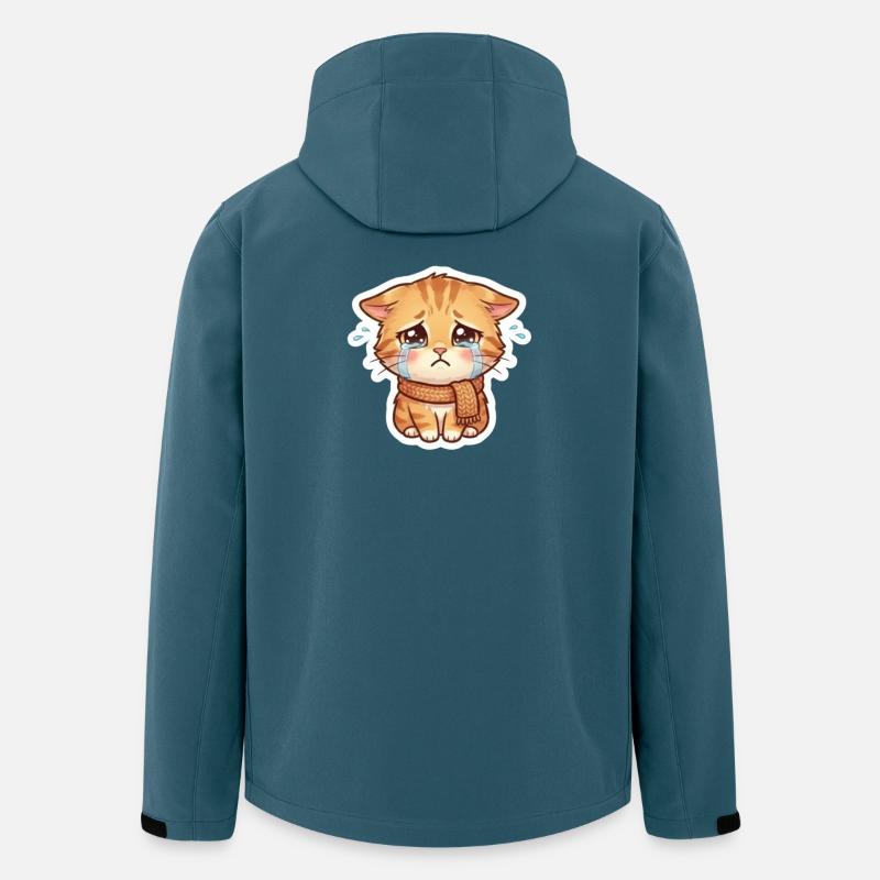 Crying Kitten with Scarf - Men’s Recycled Softshell Jacket by Stanley/Stella - stargazer