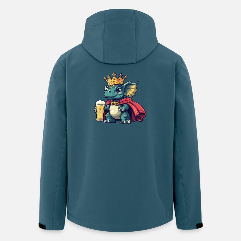 Dinosaurier triceratops Bier König - Recycelte Männer Softshell-Jacke von Stanley/Stella - Dunkles Petrol