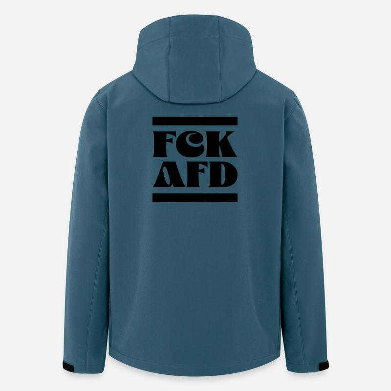 Fck Afd - Recycelte Männer Softshell-Jacke von Stanley/Stella - Dunkles Petrol
