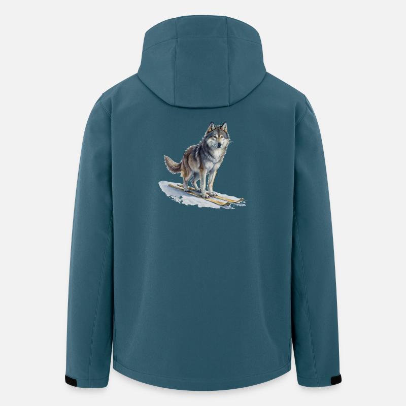 Skilanglauf Hund  - Recycelte Männer Softshell-Jacke von Stanley/Stella - Dunkles Petrol