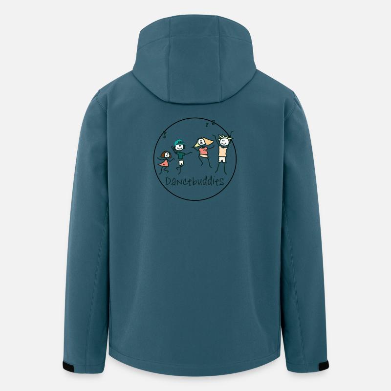 Dancebuddies - Recycelte Männer Softshell-Jacke von Stanley/Stella - Dunkles Petrol