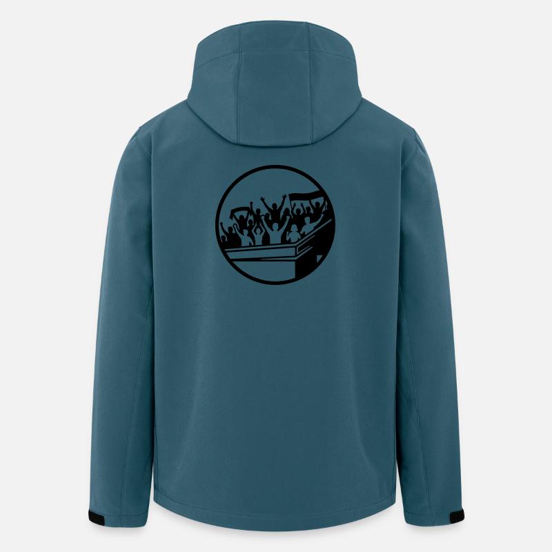 Fans Stadion Silhouette - Recycelte Männer Softshell-Jacke von Stanley/Stella - Dunkles Petrol