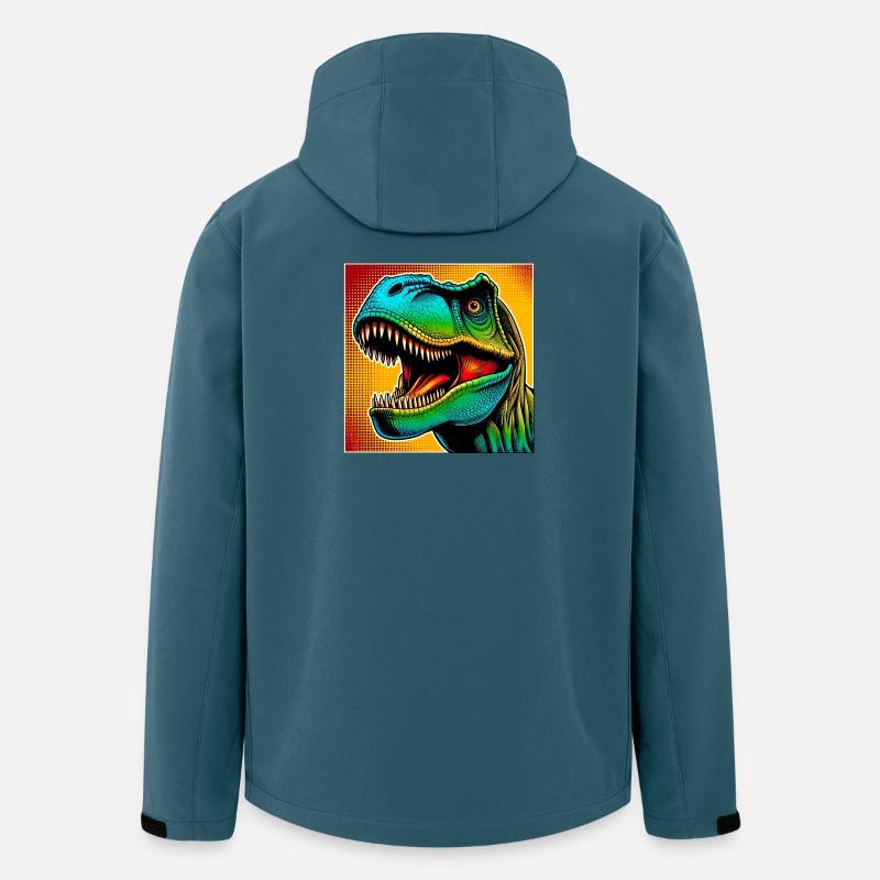 Dinosaurier - Recycelte Männer Softshell-Jacke von Stanley/Stella - Dunkles Petrol