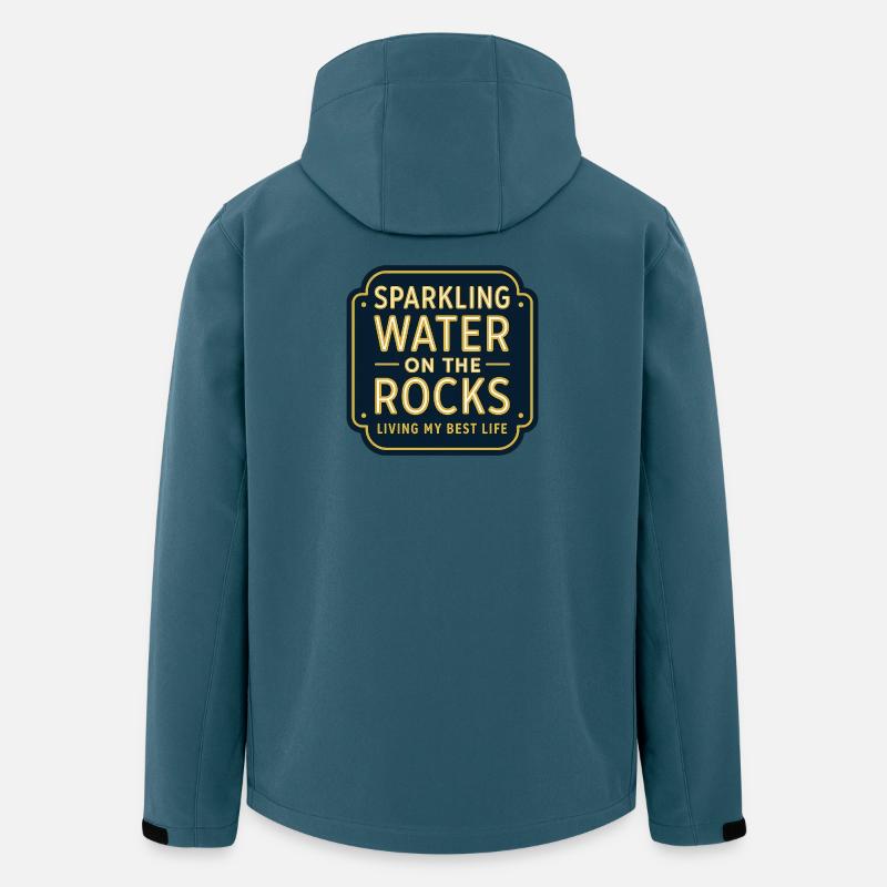 Sparklendes Wasser auf Felsen Neon - Recycelte Männer Softshell-Jacke von Stanley/Stella - Dunkles Petrol