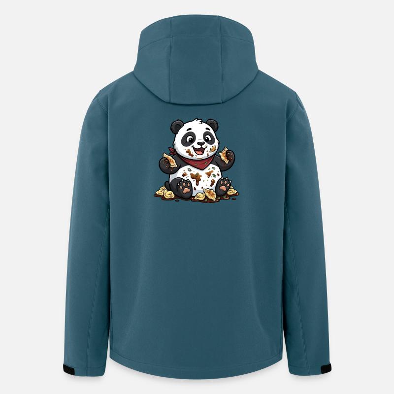 Panda mignon avec Tortellini Chaos - Veste softshell homme en polyester recyclé Stanley/Stella - bleu pétrole foncé