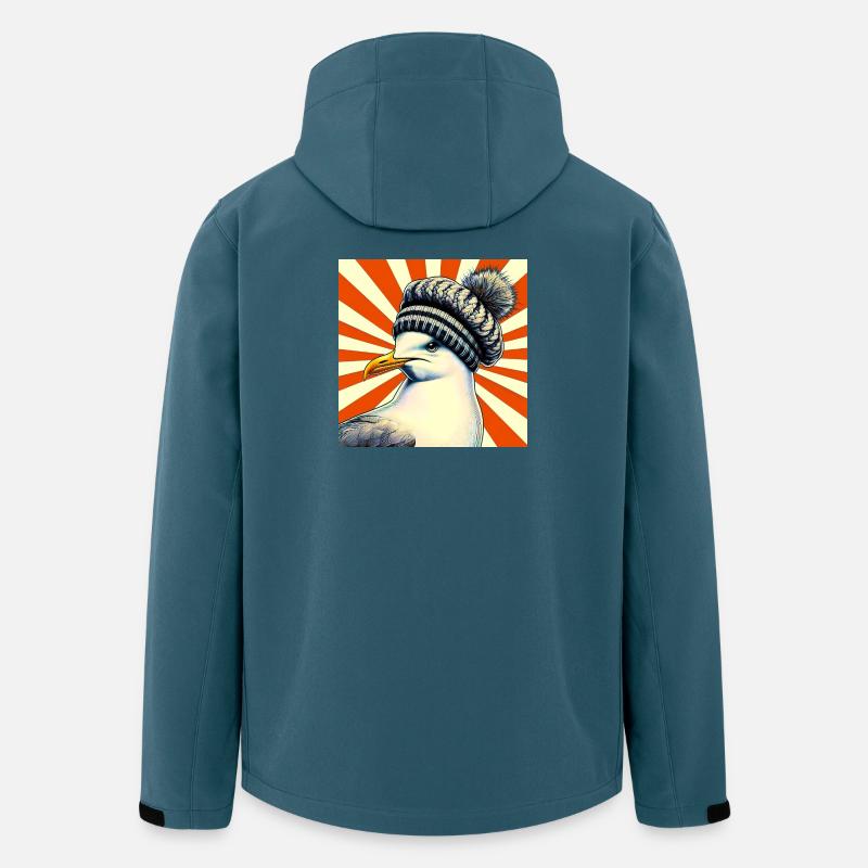 Möwe - Recycelte Männer Softshell-Jacke von Stanley/Stella - Dunkles Petrol