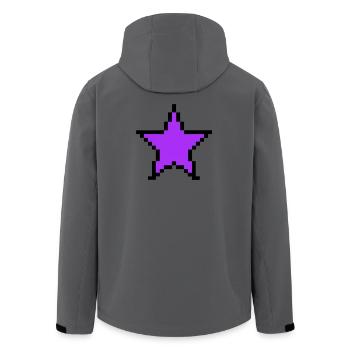 Pixel Stern 8-Bit Power Up - Recycelte Männer Softshell-Jacke von Stanley/Stella - Dunkles Petrol - Hinten - AI Model Male 185 light (185cm)