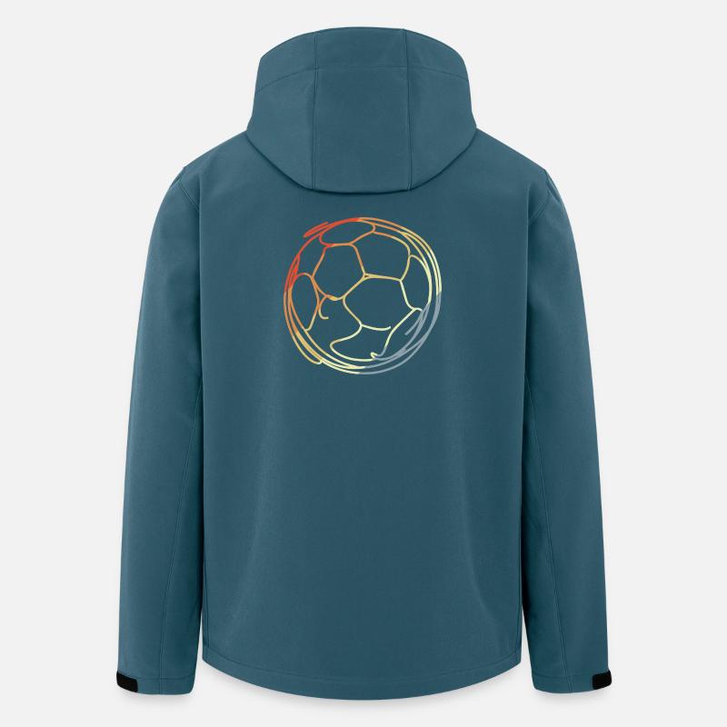 Fußball Skizze - Recycelte Männer Softshell-Jacke von Stanley/Stella - Dunkles Petrol