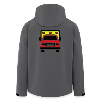 Ambulance Ambulance Front - Veste softshell homme en polyester recyclé Stanley/Stella - bleu pétrole foncé - Dos - AI Model Male 185 light (185cm)