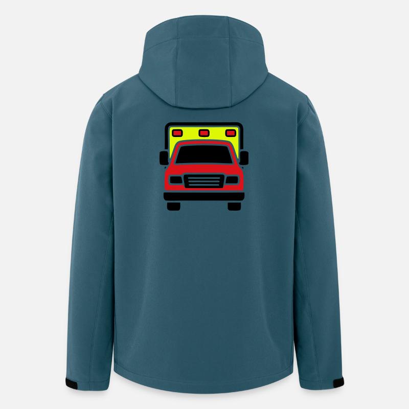 Ambulance Ambulance Front - Veste softshell homme en polyester recyclé Stanley/Stella - bleu pétrole foncé