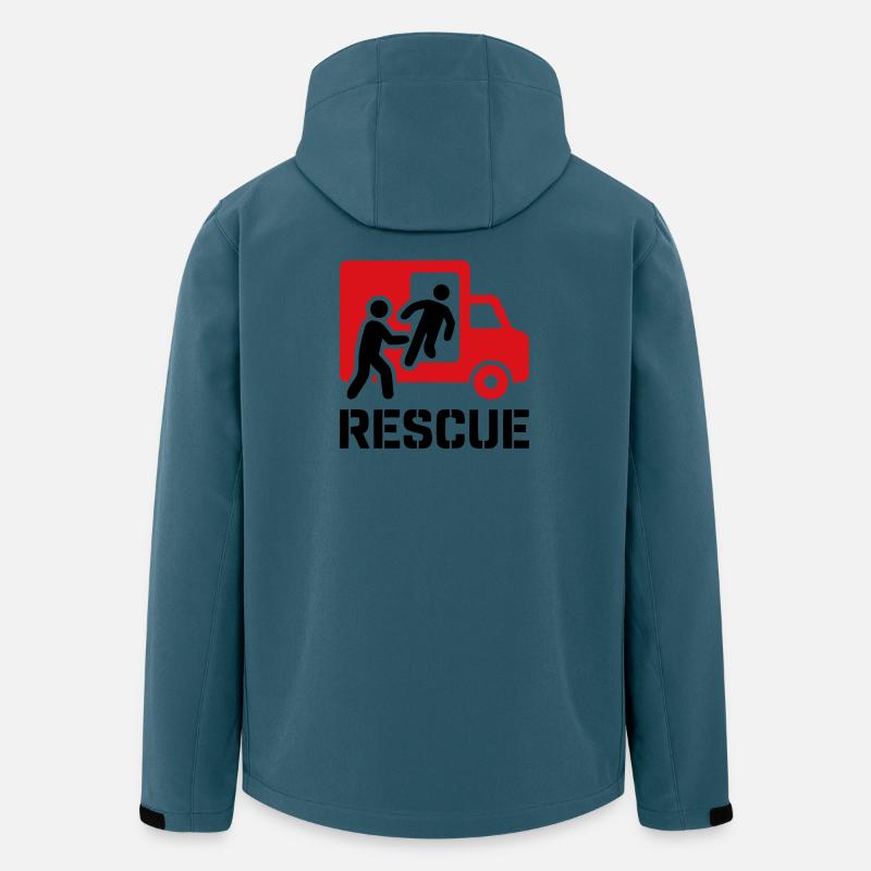 Rescue Rettungsdienst Einsatz - Recycelte Männer Softshell-Jacke von Stanley/Stella - Dunkles Petrol