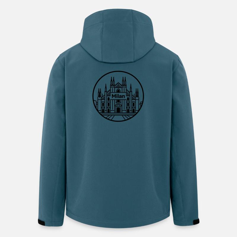 Milan - Veste softshell homme en polyester recyclé Stanley/Stella - bleu pétrole foncé