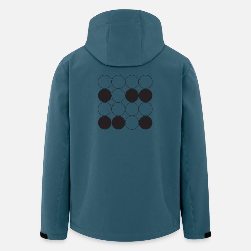 Circle Grid design - Men’s Recycled Softshell Jacket by Stanley/Stella - stargazer