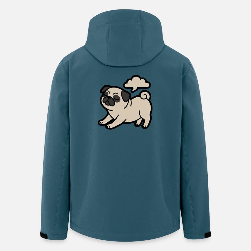 farting pug dog funny - Men’s Recycled Softshell Jacket by Stanley/Stella - stargazer