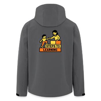 Steps to Learning Schule Logo - Recycelte Männer Softshell-Jacke von Stanley/Stella - Dunkles Petrol - Hinten - AI Model Male 185 light (185cm)