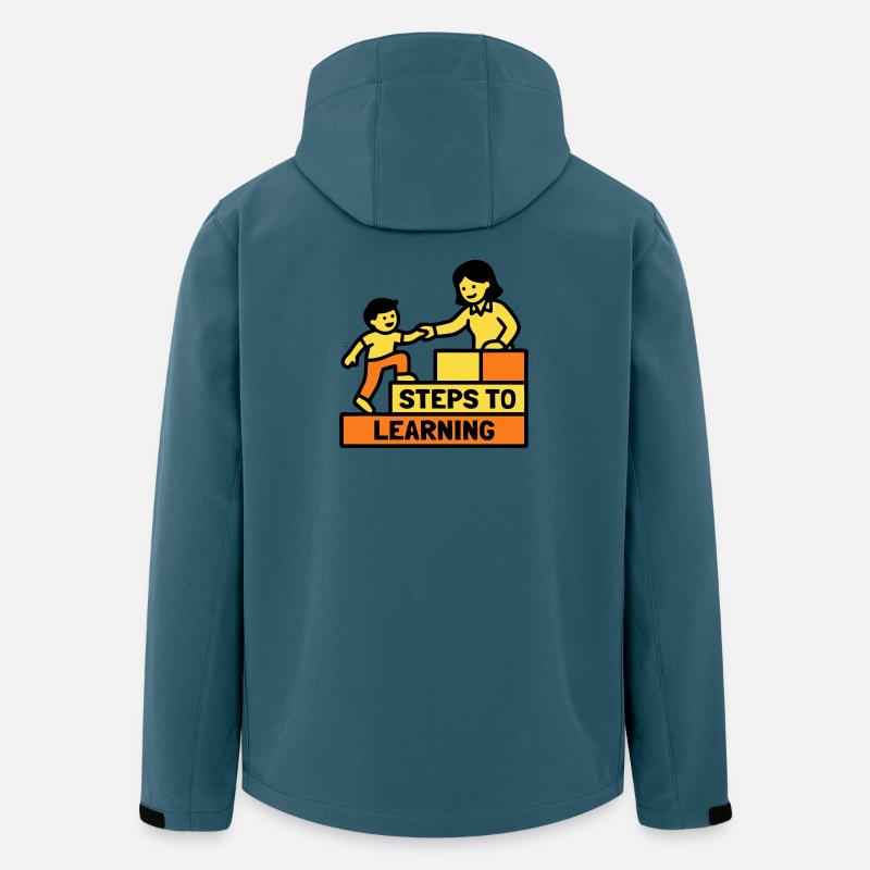 Steps to Learning School Logo - Men’s Recycled Softshell Jacket by Stanley/Stella - stargazer